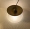 Scandinavian Fluted Glass and Brass Ceiling Lamp, 1970s 4