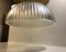 Scandinavian Fluted Glass and Brass Ceiling Lamp, 1970s, Image 3