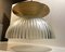 Scandinavian Fluted Glass and Brass Ceiling Lamp, 1970s, Image 6
