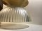 Scandinavian Fluted Glass and Brass Ceiling Lamp, 1970s, Image 10