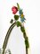 Floral Metal Hand-Painted Mirror, 1950s, Image 16