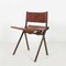 Mid-Century Belgian Metal and Leather Side Chair by Emile Souply 1