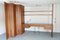 Estantería de pared de madera con escritorio y biombo, años 60, Imagen 5