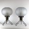 Italian Brass and Blown Murano Glass Table Lamps, 1950s, Set of 2 1