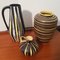 Black & Yellow Ceramic Vases, 1950s, Set of 3 1