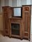 Oak Art Nouveau Arts & Crafts Display Cabinet with Bird Panels, 1900, Image 1