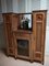 Oak Art Nouveau Arts & Crafts Display Cabinet with Bird Panels, 1900, Image 18