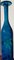 Vaso a forma di bottiglia blu con decorazione Ming di Harris Michael per Mdina, Immagine 5
