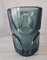 Vase Bleu Gris Art Deco de Moser Böhmen, 1920s 2