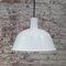 Lámpara colgante industrial vintage esmaltada en blanco, Imagen 5