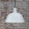 Vintage Industrial White Enamel Pendant Light 5