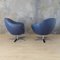 Blue Leather Swivel Armchairs by Joop for Himolla Polstermöbel, 2016, Set of 2 4