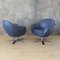 Blue Leather Swivel Armchairs by Joop for Himolla Polstermöbel, 2016, Set of 2 2