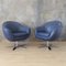 Blue Leather Swivel Armchairs by Joop for Himolla Polstermöbel, 2016, Set of 2 8