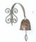Patinated Wrought Iron Art Deco Amsterdam School Gong or Bell, 1930s 1