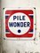 Emailliertes Pile Wonder Schild, 1950er 1