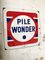 Emailliertes Pile Wonder Schild, 1950er 8