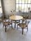 Rattan Dining Table & Chairs Set, 1950s, Set of 5, Image 11