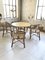 Rattan Dining Table & Chairs Set, 1950s, Set of 5, Image 12