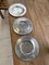 Silver Tin Plates, 1950s, Set of 3 9