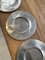 Silver Tin Plates, 1950s, Set of 3 10