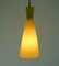 Lámpara colgante de vidrio amarillo y blanco de Aloys Gangkofner para Peill & Putzler, años 50, Imagen 4