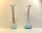 Pink, Blue and White Twisted Murano Glass Vases, 1940s, Set of 2 1