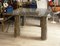 Square Labradorite Stone Dining Table in Silver and Gray 3
