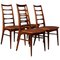 Model Lis Rosewood Dining Chairs by Niels Koefoed, 1960s, Set of 4 1