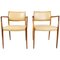 Model 65 Rosewood Armchairs by N.O. Moeller, 1960s, Set of 2, Image 1