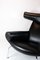 Model EJ 100 Ox Chair in Black Leather by Hans J. Wegner 2