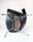 Model EJ 100 Ox Chair in Black Leather by Hans J. Wegner 9