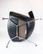 Model EJ 100 Ox Chair in Black Leather by Hans J. Wegner, Image 9