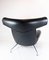 Model EJ 100 Ox Chair in Black Leather by Hans J. Wegner 6