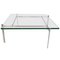 Model PK61 Coffee Table of Glass and Stainless Steel by Poul Kjærholm, Image 1