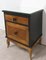 French Nightstand in Two-Toned Black and Cherrywood, 1960s 3
