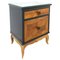 French Nightstand in Two-Toned Black and Cherrywood, 1960s 1