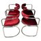 Swiss Modernist Tubular Dining Chairs by Zougoise Victoria, 1970s, Set of 4 1