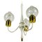 Mid-Century Brass and Glass Tulip Chandelier, 1960s 1