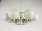 Large Mid-Century White Space Age Chandelier from Kaiser, 1960s, Germany, Image 8