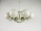 Large Mid-Century White Space Age Chandelier from Kaiser, 1960s, Germany 3