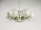 Large Mid-Century White Space Age Chandelier from Kaiser, 1960s, Germany, Image 3