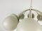 Large Mid-Century White Space Age Chandelier from Kaiser, 1960s, Germany 6