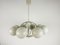 Large Mid-Century White Space Age Chandelier from Kaiser, 1960s, Germany 4