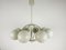 Large Mid-Century White Space Age Chandelier from Kaiser, 1960s, Germany, Image 4