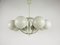 Large Mid-Century White Space Age Chandelier from Kaiser, 1960s, Germany 2