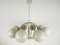 Large Mid-Century White Space Age Chandelier from Kaiser, 1960s, Germany 5