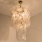 Large Torciglione Brass White Spiral Murano Glass Chandeliers, 1960, Set of 2 6