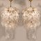 Large Torciglione Brass White Spiral Murano Glass Chandeliers, 1960, Set of 2, Image 3