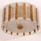 Gold-Plated and Ice Glass Drum Wall Sconce by J.T. Kalmar, Austria 2